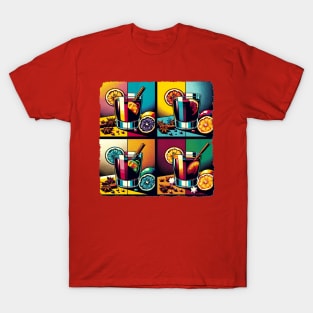 Vintage Vibe: Pop Art Mulled Wine Magic - Holiday beverage T-Shirt